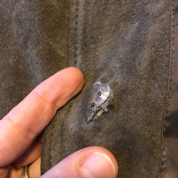 High-waisted, Brown-Suede Mini-Skirt, L.O.G.G. by H&M, European Size 40 Leather! - Picture 8 of 8